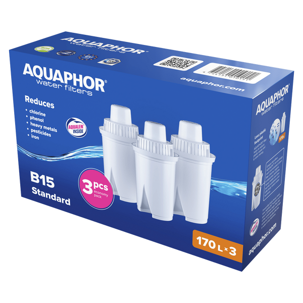 Картридж для фільтра Аквафор В15 (В100-15) (комплект із 3-х штук) Aquaphor В15 Pack3 фото